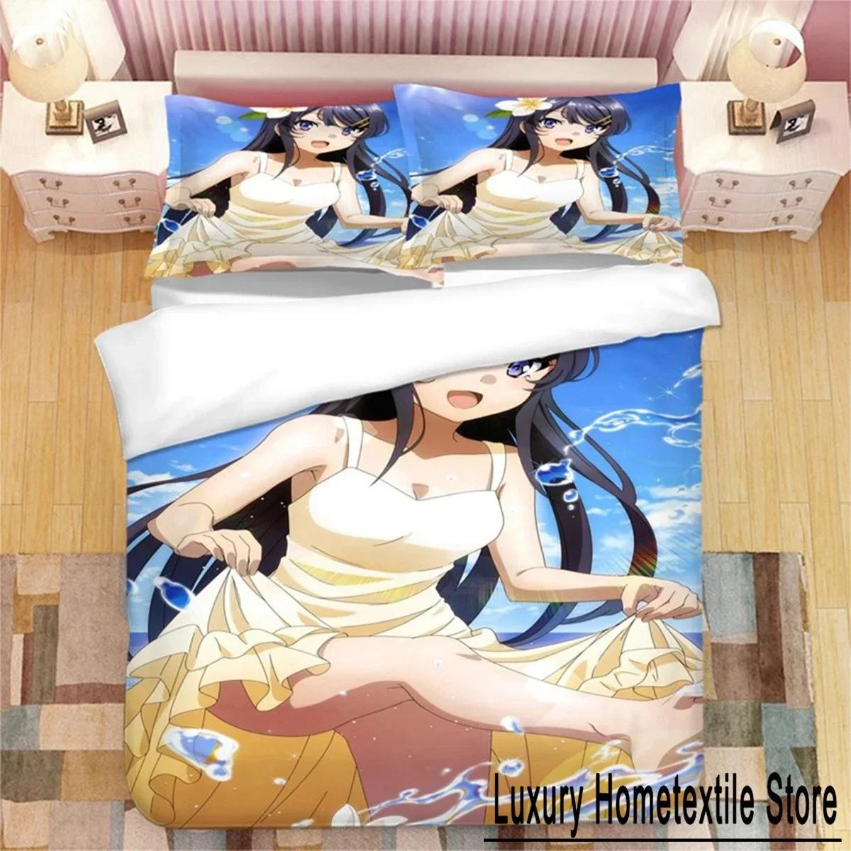 Sakurajima Mai 3D Printed Bedding Set Japanese Anime Duvet Covers Pillowcases Comforter Bedding Set Bedclothes Bed Linen 02
Sakurajima Mai 3D Printed Bedding Set Japanese Anime Duvet Covers Pillowcases Comforter Bedding Set Bedclothes Bed Linen 02