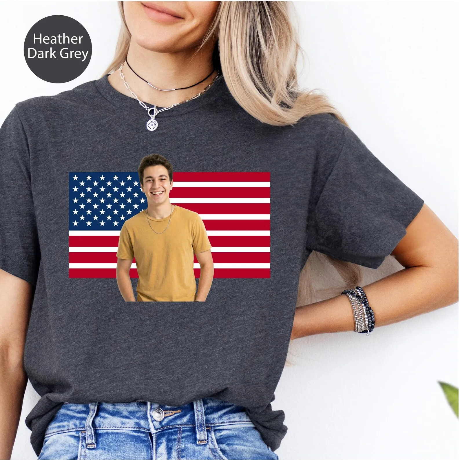 Custom Photo USA All Countries Flag Shirt Men Women Design Customized Tee Personalized Patriotic Tee for Indepndence Day Festive
Custom Photo USA All Countries Flag Shirt Men Women Design Customized Tee Personalized Patriotic Tee for Indepndence Day Festive