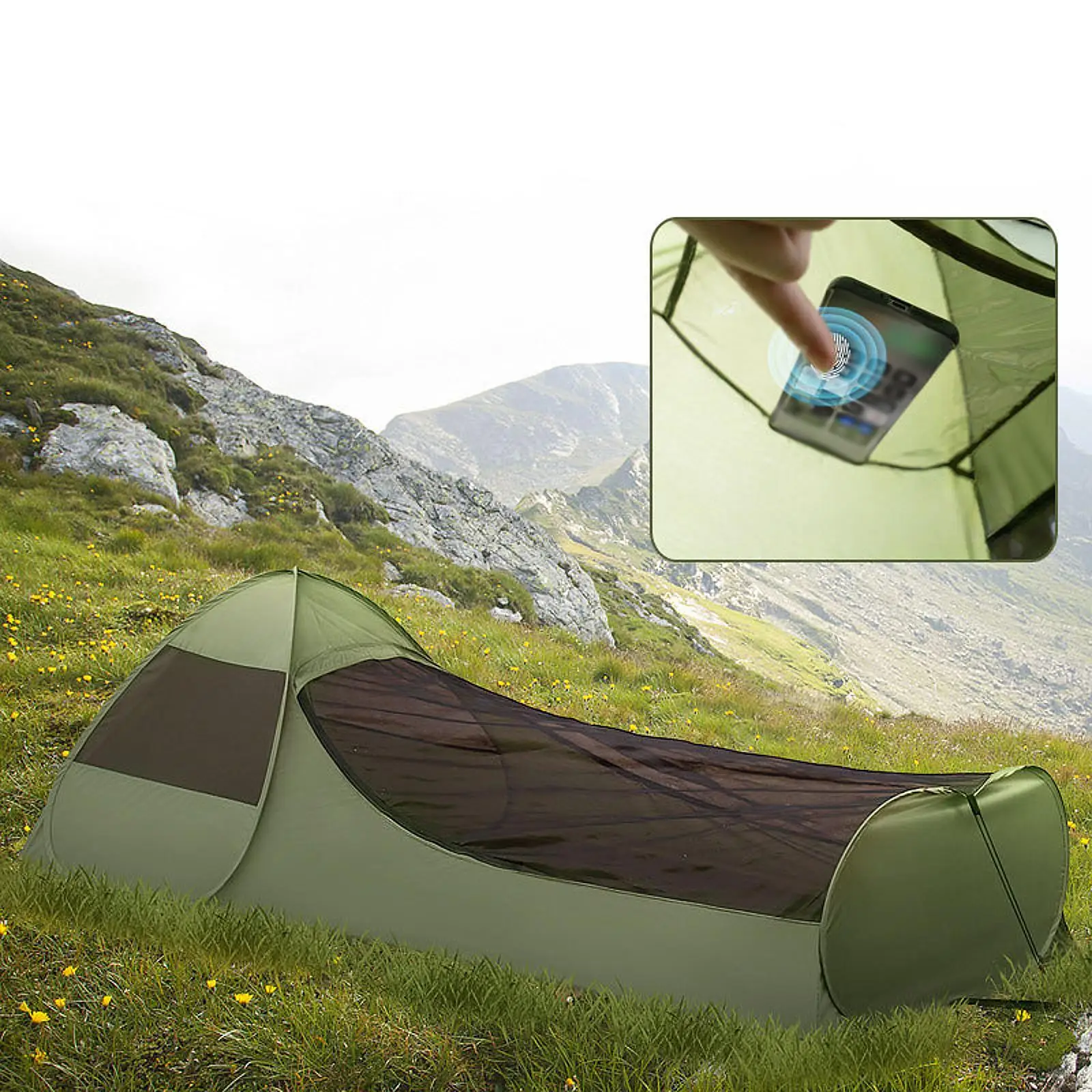 Popup Bivy Tent Personal Tent Shade Portable Windproof Lightweight Sleeping Net Tent Oxford Cloth for Sporting Events Outdoor
Popup Bivy Tent Personal Tent Shade Portable Windproof Lightweight Sleeping Net Tent Oxford Cloth for Sporting Events Outdoor