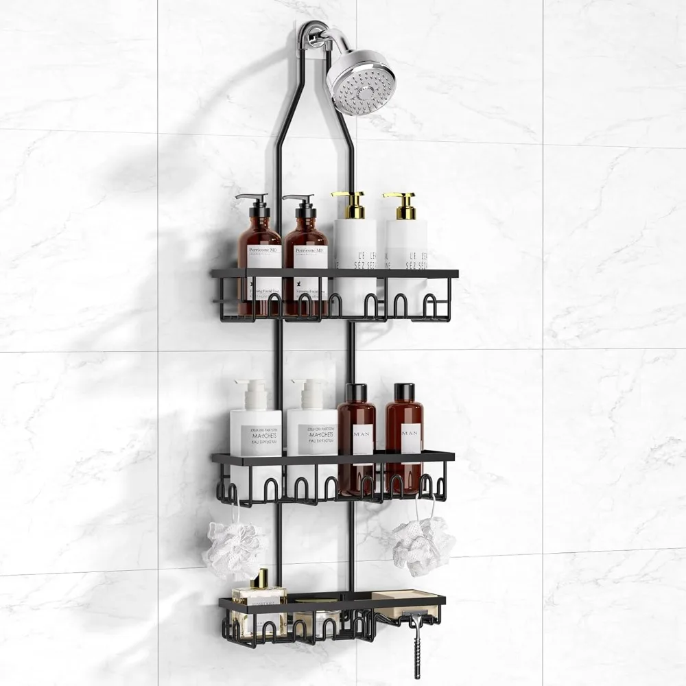 Душевая полка, нержавеющие душевые полки над душевой насадкой, душевая полка удлиненной длины с держателем для мыла, черный
Душевая полка, нержавеющие душевые полки над душевой насадкой, душевая полка удлиненной длины с держателем для мыла, черный