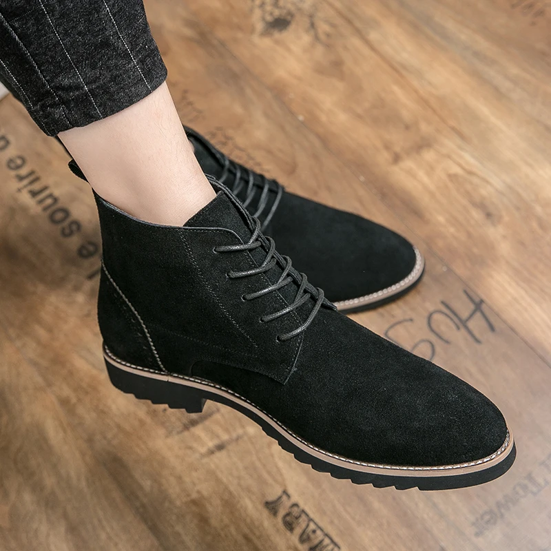 New Men Ankle Boots Faux Suede Lace-up Round Toe Business Formal Boots Size 38-45 Mens Boots
New Men Ankle Boots Faux Suede Lace-up Round Toe Business Formal Boots Size 38-45 Mens Boots