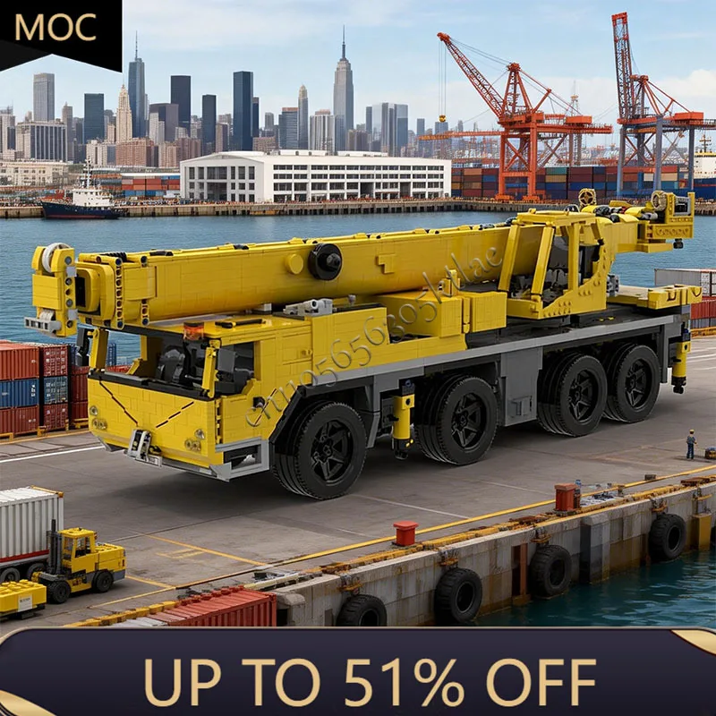 5520PCS MOC City Engineering1:24 Scale Liebherr LTM 1090-4.2 Portable Crane Model DIY Creative Ideas Technology Puzzle Toys Gift
5520PCS MOC City Engineering1:24 Scale Liebherr LTM 1090-4.2 Portable Crane Model DIY Creative Ideas Technology Puzzle Toys Gift