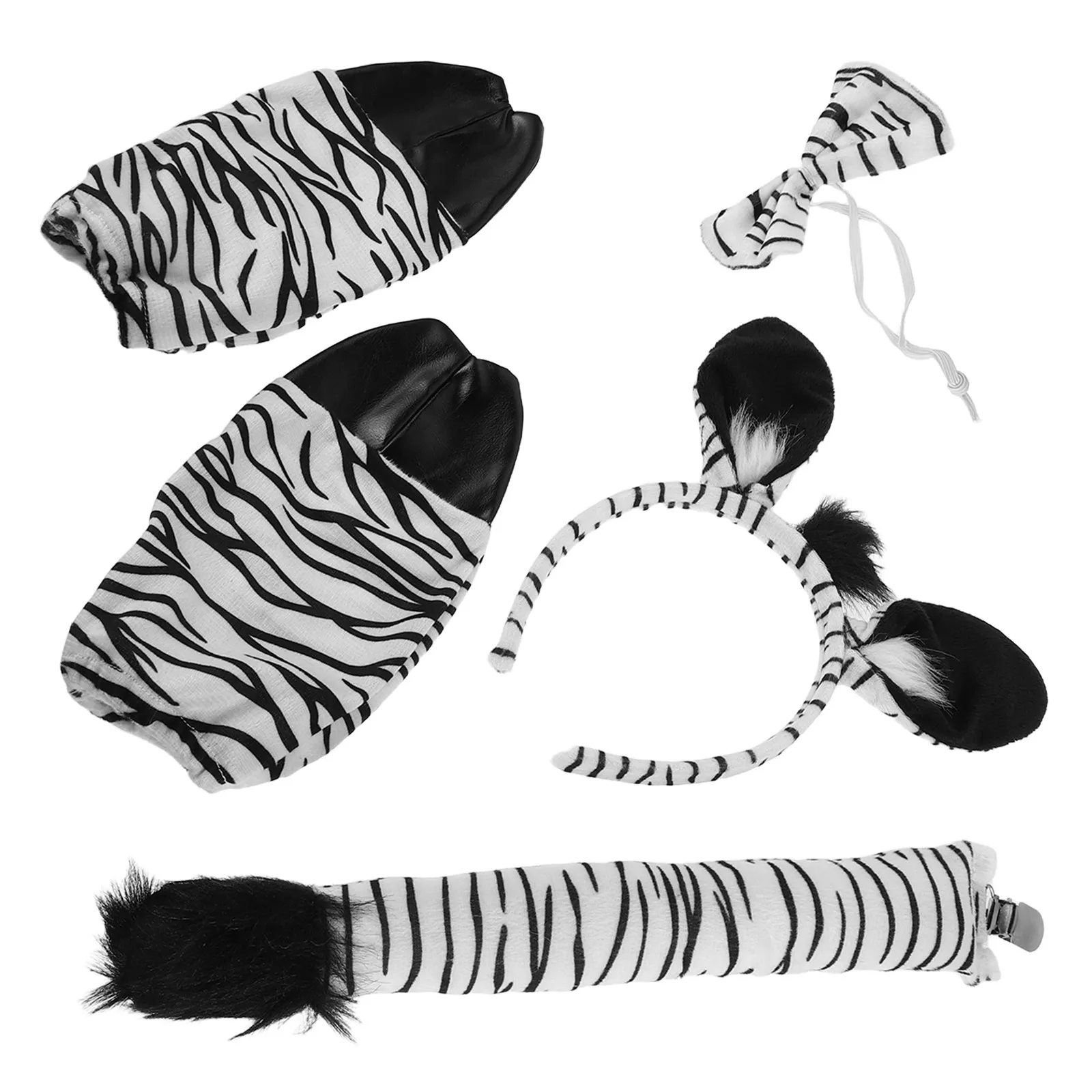 1Set Zebra Costume Set Realistic Animal Headband Tail Stage Performance Dress Up Accessories Cosplay Masquerade Carnival Jungle
1Set Zebra Costume Set Realistic Animal Headband Tail Stage Performance Dress Up Accessories Cosplay Masquerade Carnival Jungle