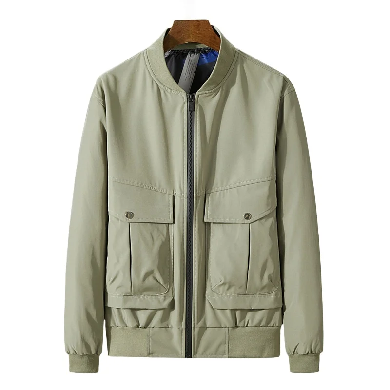 Весенне-осенняя мужская куртка оверсайз с длинным рукавом, бейсбольное пальто с воротником-стойкой, свободная повседневная модная деловая куртка больших размеров
Весенне-осенняя мужская куртка оверсайз с длинным рукавом, бейсбольное пальто с воротником-стойкой, свободная повседневная модная деловая куртка больших размеров