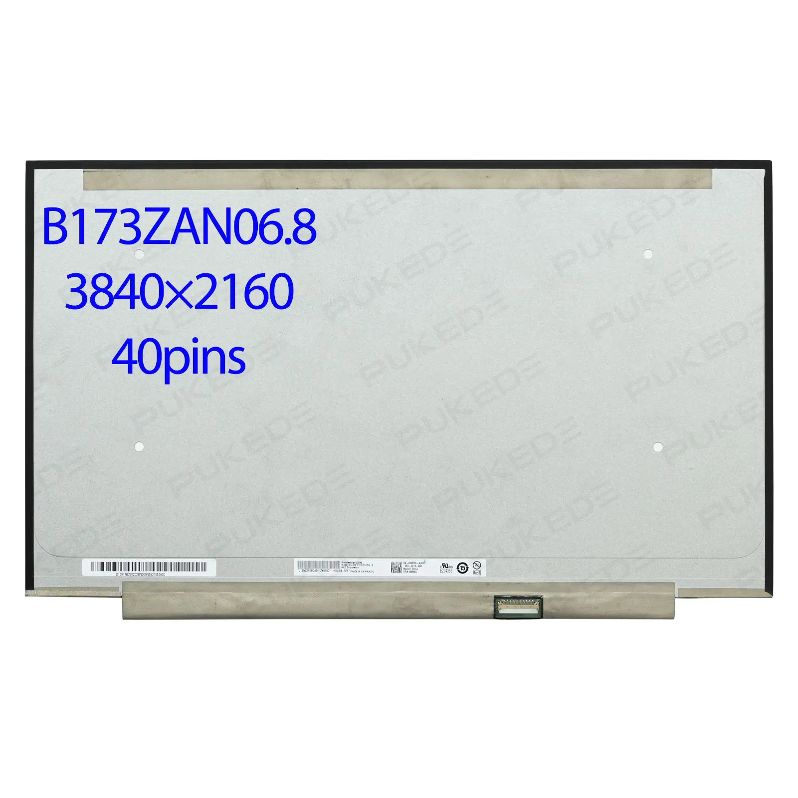 17,3-дюймовый ЖК-экран для ноутбука 4K B173ZAN06.8 120 Гц 3840x2160 99% DCI-P3 IPS-панель дисплея Матрица EDP 40 контактов
17,3-дюймовый ЖК-экран для ноутбука 4K B173ZAN06.8 120 Гц 3840x2160 99% DCI-P3 IPS-панель дисплея Матрица EDP 40 контактов