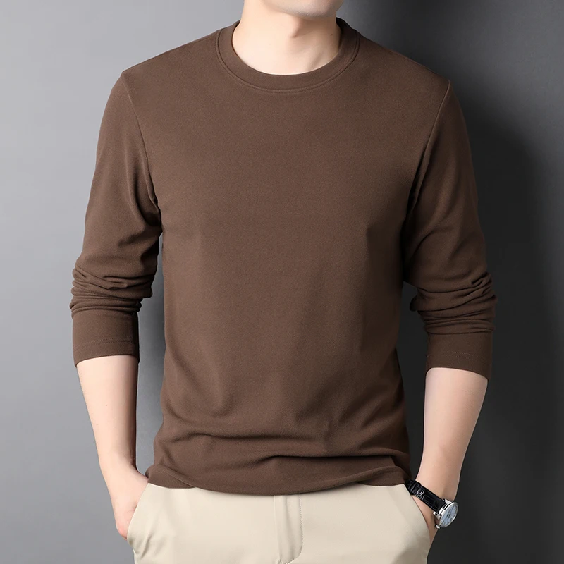 2022 Solid Color Long Sleeve Men's T-shirts Spring Autumn Round Collar Casual Male T-shirts Fashion Simple Classics Man Tees
2022 Solid Color Long Sleeve Men's T-shirts Spring Autumn Round Collar Casual Male T-shirts Fashion Simple Classics Man Tees
