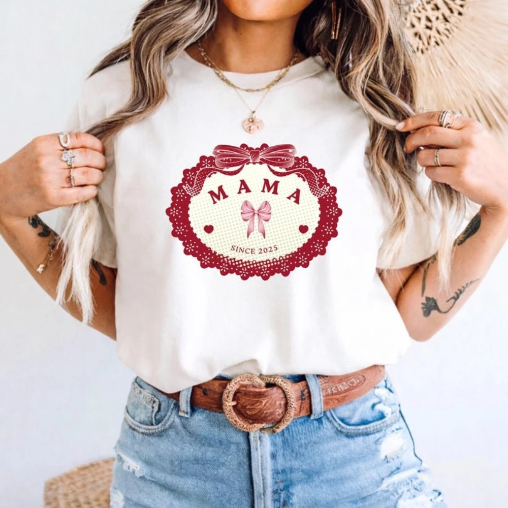 Fashion Mama Shirt Mothers Day Gift T-Shirt New Mom Gift First Mothers Day Shirt Women Summer Casual Daily Life Cotton Tops
Fashion Mama Shirt Mothers Day Gift T-Shirt New Mom Gift First Mothers Day Shirt Women Summer Casual Daily Life Cotton Tops