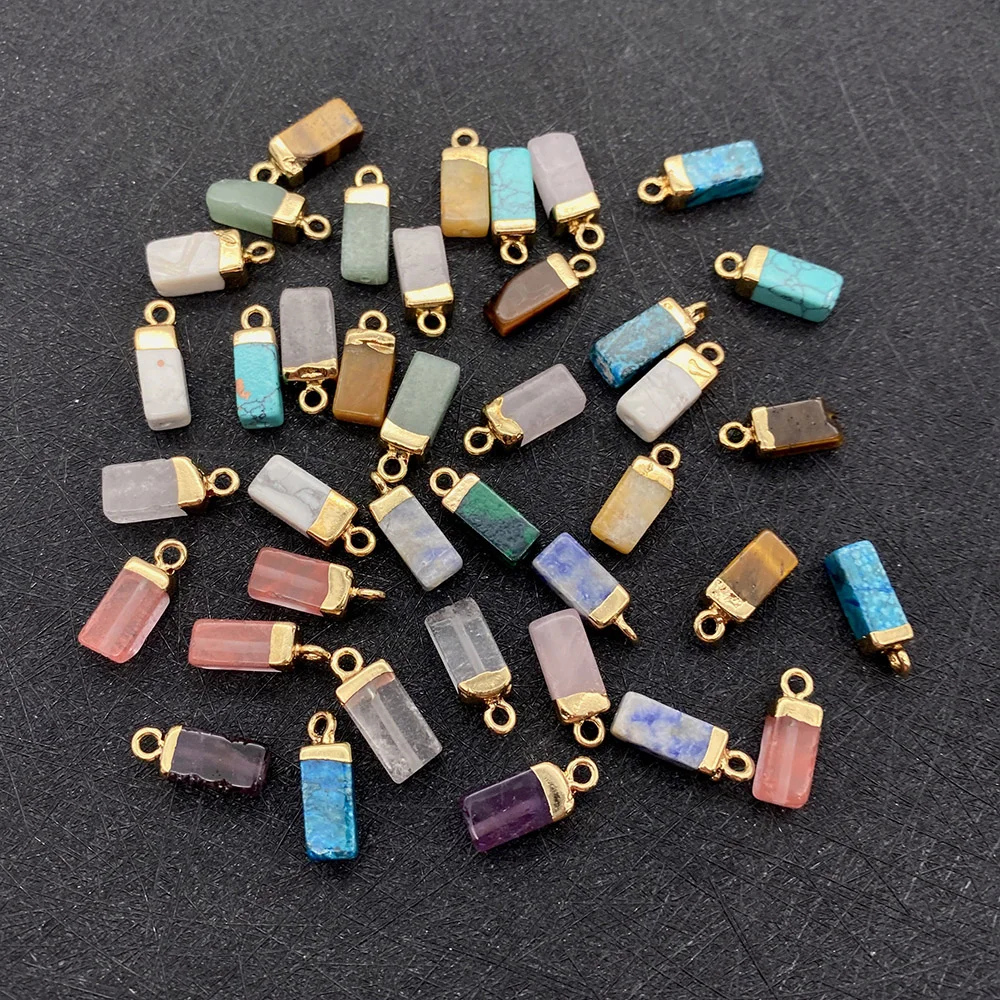 10pcs Natural Stone Amethyst Malachite Quartz Pendants Rectangle Charms for Jewelry Making DIY Necklace Earrings Accessories
10pcs Natural Stone Amethyst Malachite Quartz Pendants Rectangle Charms for Jewelry Making DIY Necklace Earrings Accessories