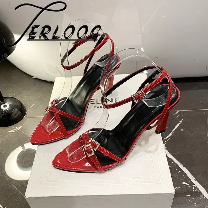 Women 's Sandals High Heels Shoes Summer Luxury Crystal Buckle New Shoes 2025 Trend Pointed Toe Sexy Dress Mujer Zapatos Pumps
Women 's Sandals High Heels Shoes Summer Luxury Crystal Buckle New Shoes 2025 Trend Pointed Toe Sexy Dress Mujer Zapatos Pumps