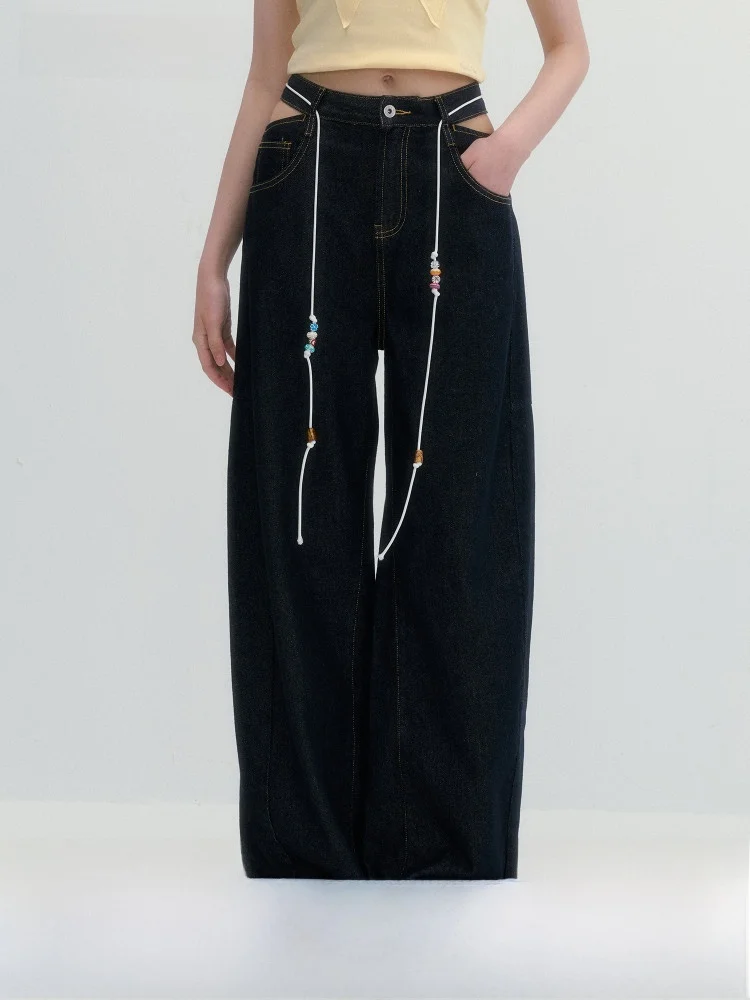 Guukahero American Retro Deep Blue Washed Knife Jeans Women Hollow out Loose Wide Leg Pants Cotton Natural Waist Summer Jeans
Guukahero American Retro Deep Blue Washed Knife Jeans Women Hollow out Loose Wide Leg Pants Cotton Natural Waist Summer Jeans