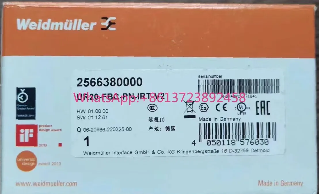 Weidmuller UR20-FBC-PN-IRT-V2 module, model 2566380000
Weidmuller UR20-FBC-PN-IRT-V2 module, model 2566380000