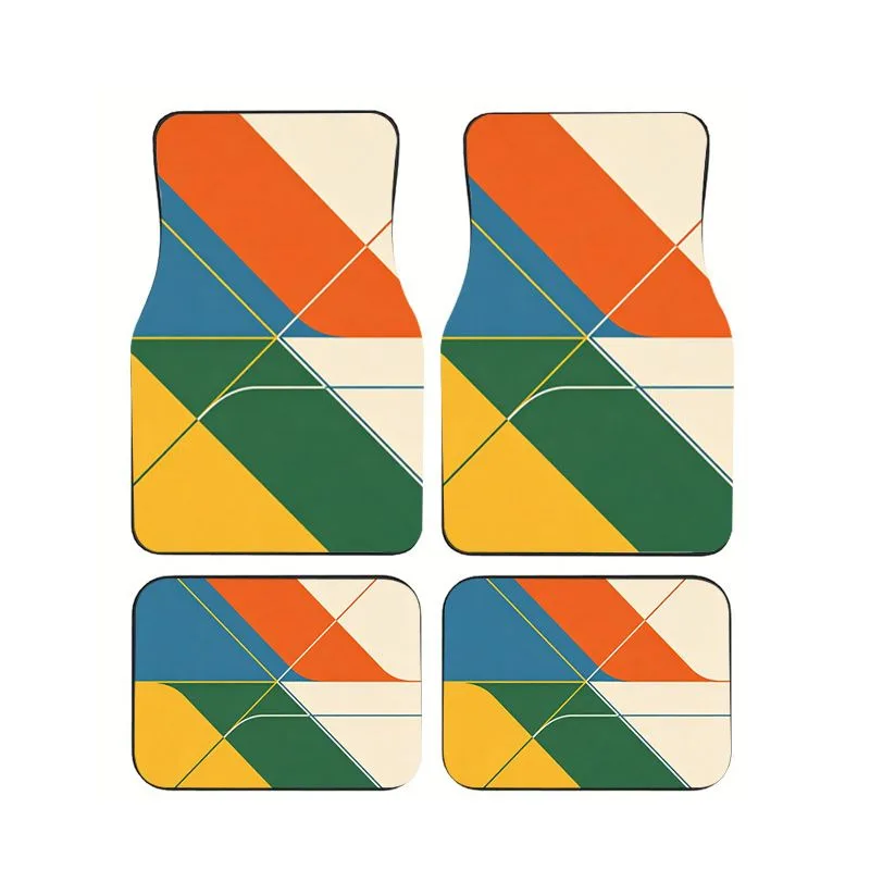 Retro Memphis Color Block Print Car Floor Mats 4pcs Non-slip Foot Pads for Vibrant Modern Auto Interior
Retro Memphis Color Block Print Car Floor Mats 4pcs Non-slip Foot Pads for Vibrant Modern Auto Interior