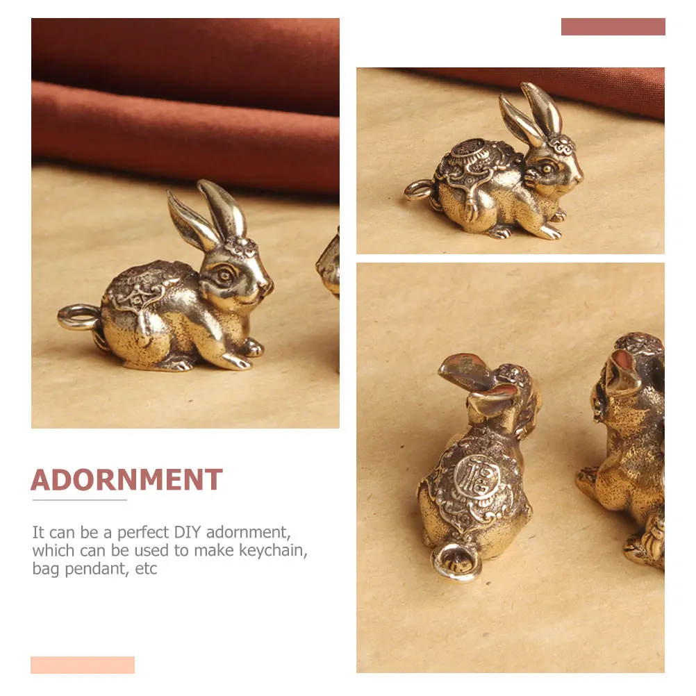 4 Pcs Copper Rabbit Keychain Bunny Charms Cute Animal Decor Durable Retro Pendant DIY Jewelry Accessories Household Ornament
4 Pcs Copper Rabbit Keychain Bunny Charms Cute Animal Decor Durable Retro Pendant DIY Jewelry Accessories Household Ornament