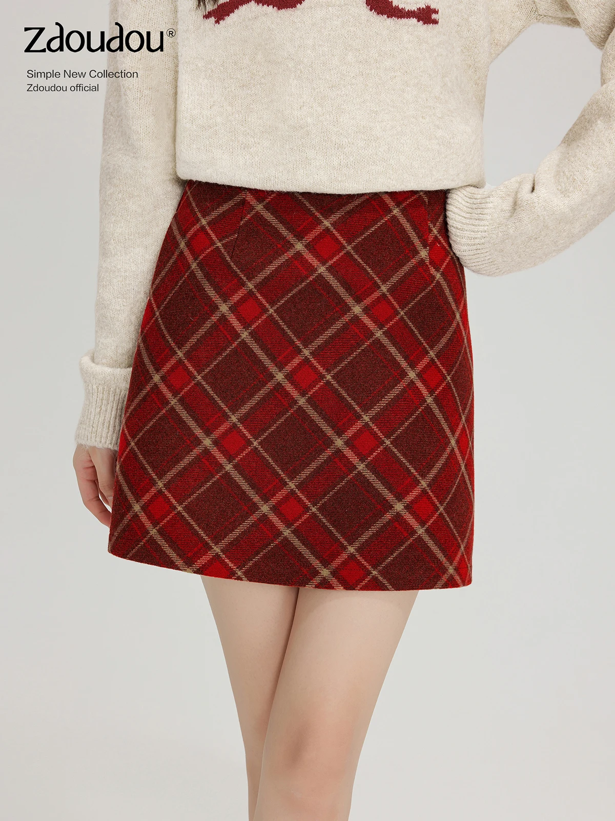 Red Plaid Woolen High Waist A-Line Skirt Women's Autumn Winter New Year's War Slimming Skirts Commute Style Korean Version
Red Plaid Woolen High Waist A-Line Skirt Women's Autumn Winter New Year's War Slimming Skirts Commute Style Korean Version