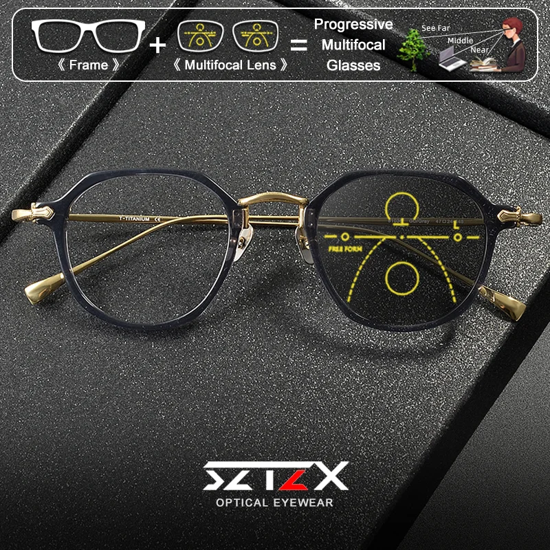 SZTZX Classic Unisex Titanium Polygon Small Frame Myopia Glasses Anti Blue Ray Photochromic Progressive Prescription Eyeglasses
SZTZX Classic Unisex Titanium Polygon Small Frame Myopia Glasses Anti Blue Ray Photochromic Progressive Prescription Eyeglasses