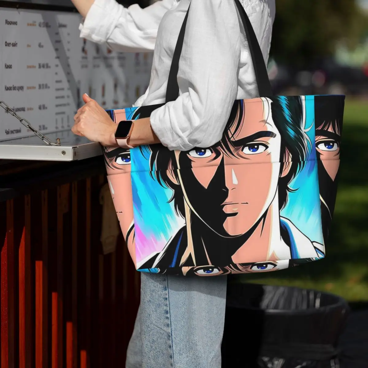 Nicky Larson Ryo Saeba Beach Tote Bag Sport Gym Yoga Duffle Large Tote Bag Women Travel Bag Fitness bag
Nicky Larson Ryo Saeba Beach Tote Bag Sport Gym Yoga Duffle Large Tote Bag Women Travel Bag Fitness bag
