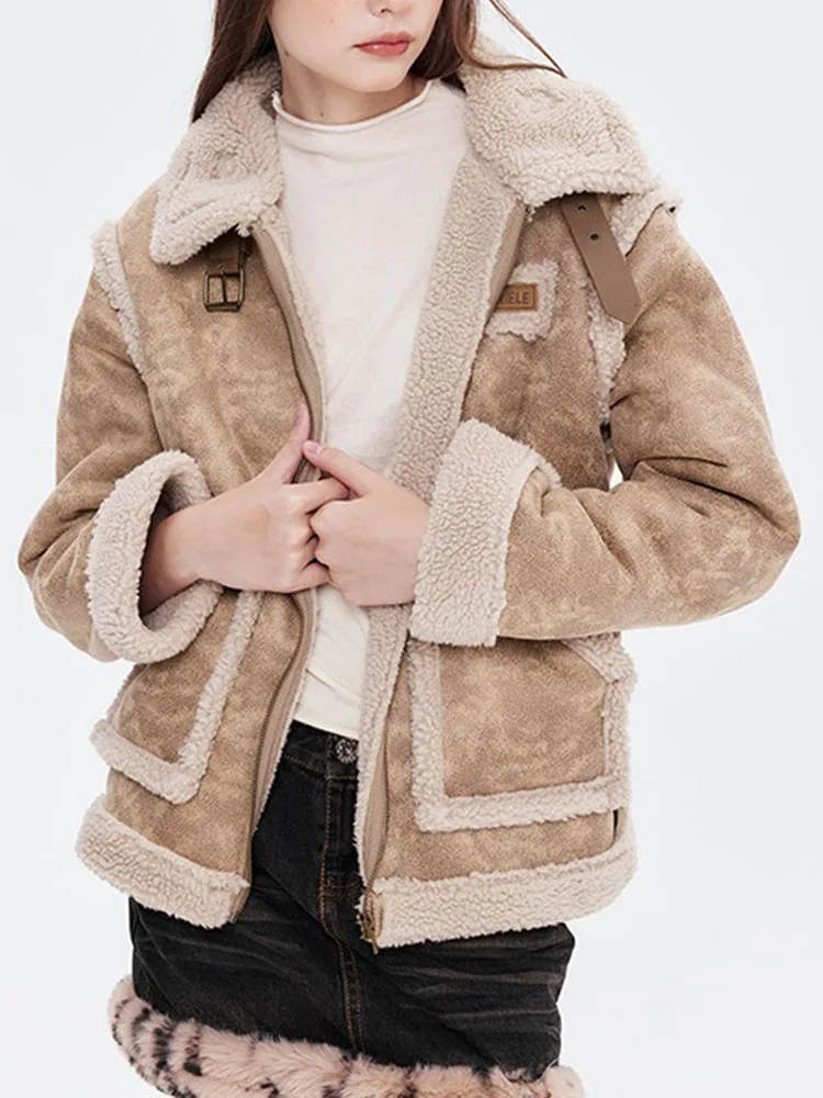 Lamb Wool Coat Women Autumn Winter Warm Thick Leather Jacket Female Vintage Fashion Casual Stand Collar Zipper Fleece Outerwear
Lamb Wool Coat Women Autumn Winter Warm Thick Leather Jacket Female Vintage Fashion Casual Stand Collar Zipper Fleece Outerwear