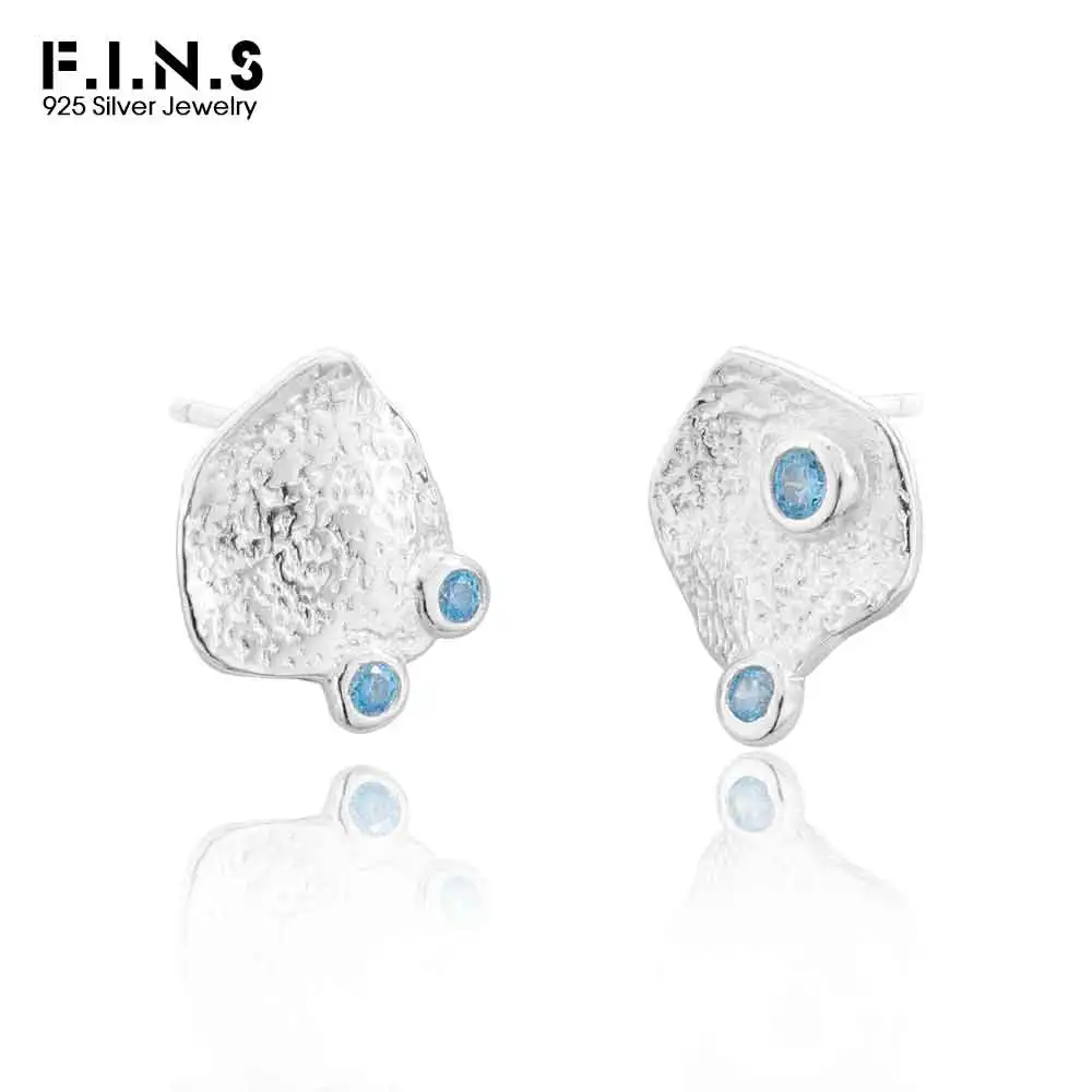 F.I.N.S Original Asymmetrical S925 Sterling Silver Earrings INS Design Irregular Sea Blue Zircon Pierced Fashion Fine Jewelry
F.I.N.S Original Asymmetrical S925 Sterling Silver Earrings INS Design Irregular Sea Blue Zircon Pierced Fashion Fine Jewelry