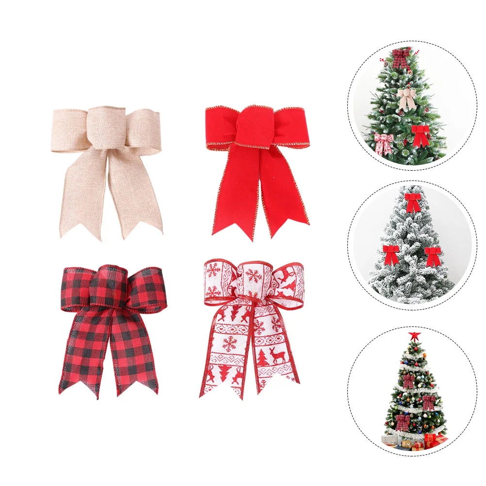 4 Pcs Christmas Bows Decoration Premium Material Reusable Exquisite Lightweight Not Fade Deform Perfect for Trees Mantel Party
4 Pcs Christmas Bows Decoration Premium Material Reusable Exquisite Lightweight Not Fade Deform Perfect for Trees Mantel Party