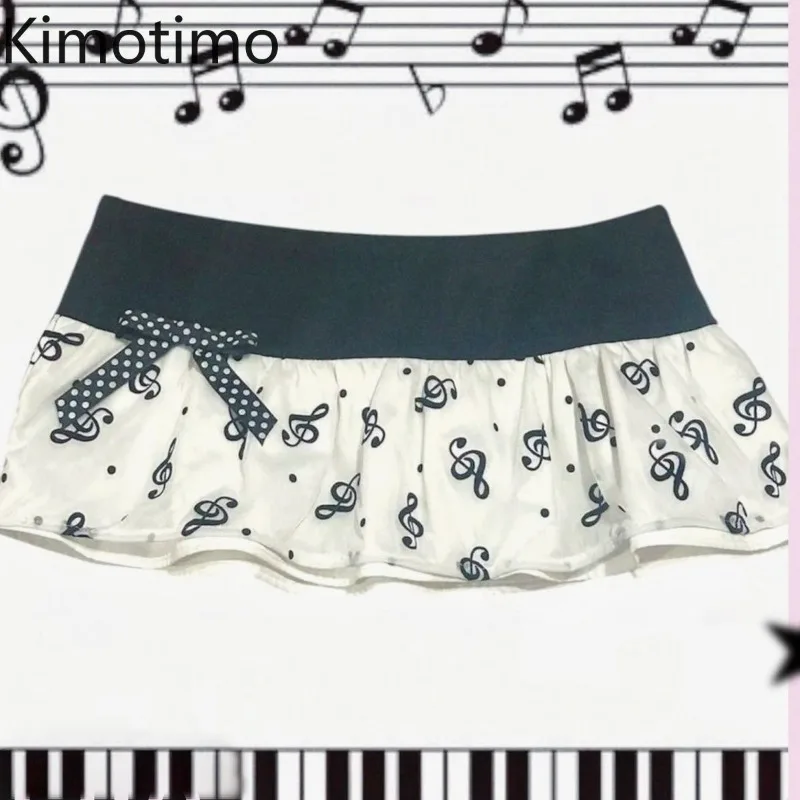 Kimotimo Y2k Vintage Musical Note Print Mini Skirt Women Low Waist Slim Pleated A-line Skirts Harajuku Punk Aesthetic Faldas Ins
Kimotimo Y2k Vintage Musical Note Print Mini Skirt Women Low Waist Slim Pleated A-line Skirts Harajuku Punk Aesthetic Faldas Ins