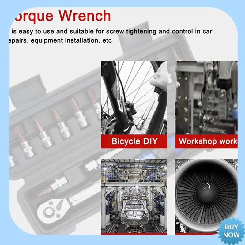 A47Z 16-Piece Torque Wrench Set Hexagon Bi-Directional Adjustable 1/4 Inch Ratchet Wrench Maintenance Tool Easy To Use
A47Z 16-Piece Torque Wrench Set Hexagon Bi-Directional Adjustable 1/4 Inch Ratchet Wrench Maintenance Tool Easy To Use