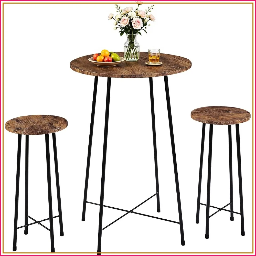3 Piece Pub Table and Chairs Set Counter Height Bistro Bar Set with 2 Barstools for Kitchen Breakfast Nook Small Space Apartment Dining Restaurant
3 Piece Pub Table and Chairs Set Counter Height Bistro Bar Set with 2 Barstools for Kitchen Breakfast Nook Small Space Apartment Dining Restaurant