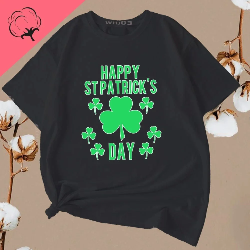 Happy Irish St Patrick's Day T-Shirt Unisex Clover Pattern CleanFit round Neck Nine Sleeve PU Leather T-Shirt for Men And Women
Happy Irish St Patrick's Day T-Shirt Unisex Clover Pattern CleanFit round Neck Nine Sleeve PU Leather T-Shirt for Men And Women