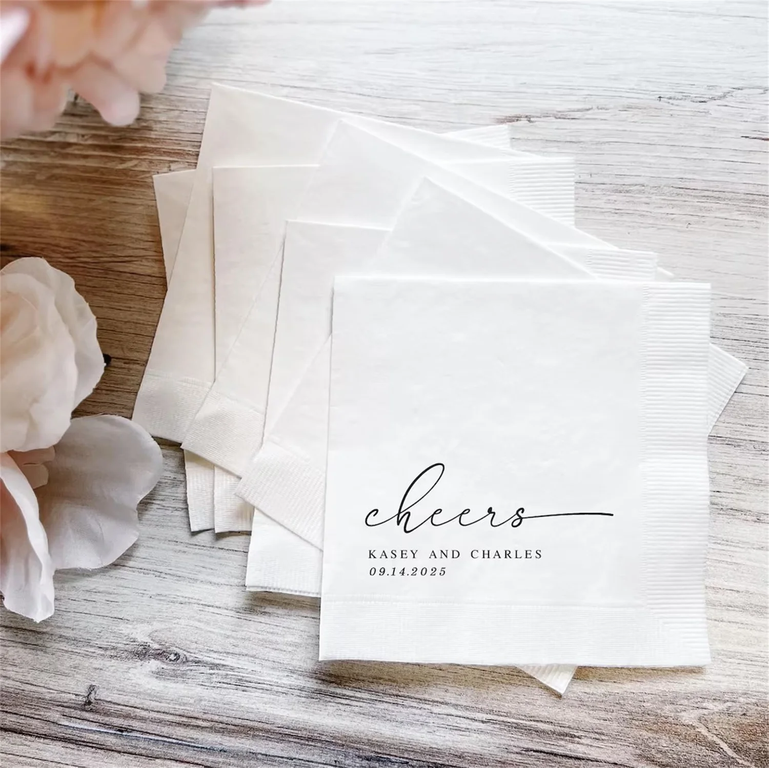 50 PCS Cheers! Personalized Wedding Napkins, Rehearsal Dinner, Engagement Party, Custom Bar Napkins, Custom Wedding Napkins
50 PCS Cheers! Personalized Wedding Napkins, Rehearsal Dinner, Engagement Party, Custom Bar Napkins, Custom Wedding Napkins