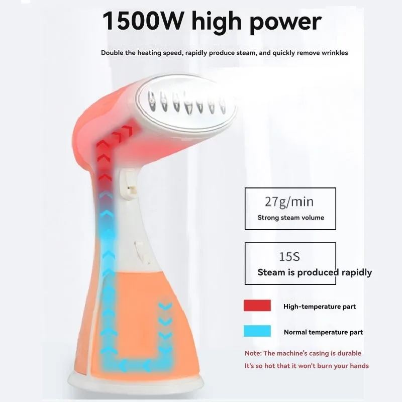 EU Plug Compact Handheld Garment Steamer Portable Travel Steamer Steam Iron Household Steam Brush
EU Plug Compact Handheld Garment Steamer Portable Travel Steamer Steam Iron Household Steam Brush