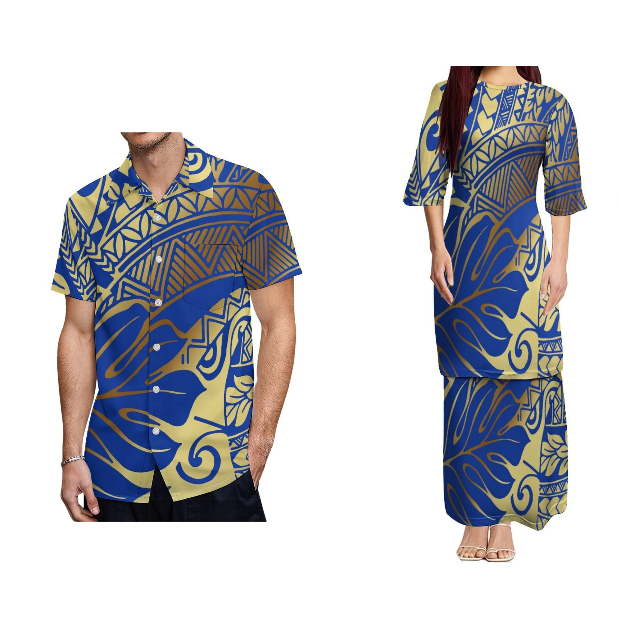 Brand New Polynesian Tribal Sublimation Print Round neck Puletasi Women Half Sleeve Dress Custom Pattern Couples Dress Size 7XL
Brand New Polynesian Tribal Sublimation Print Round neck Puletasi Women Half Sleeve Dress Custom Pattern Couples Dress Size 7XL