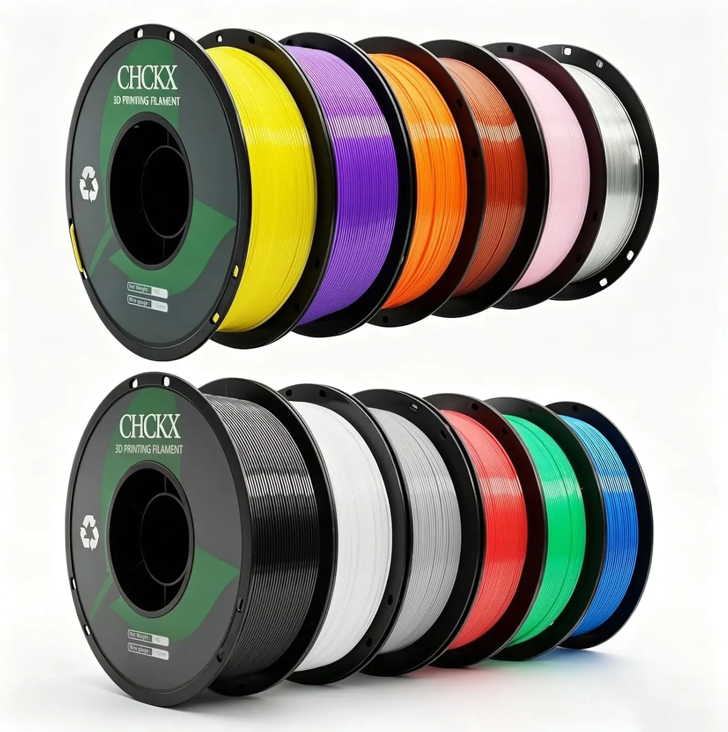 12Rolls PETG Filament Bundle,Dimensional Accuracy +/- 0.03 mm, 1.75 mm Fit for Most 3D Printers,Black+White+Grey+Red+Green+Blue+
12Rolls PETG Filament Bundle,Dimensional Accuracy +/- 0.03 mm, 1.75 mm Fit for Most 3D Printers,Black+White+Grey+Red+Green+Blue+