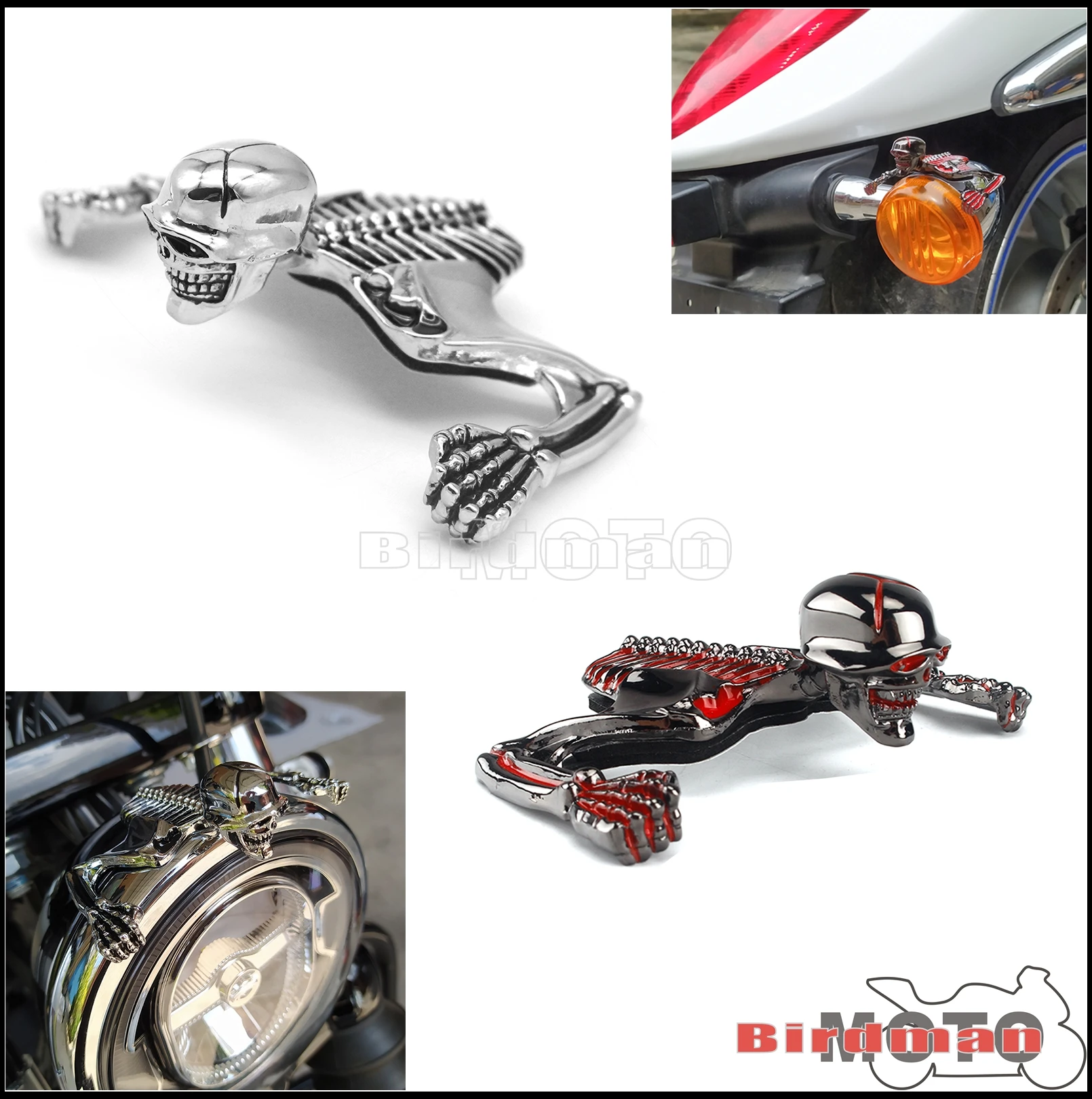 Steel Ornament Headlight Skull Skeleton Unviersal Motorcycle Adhesive Mudguard Signal Light Curved Housing Skeleton Decorative
Steel Ornament Headlight Skull Skeleton Unviersal Motorcycle Adhesive Mudguard Signal Light Curved Housing Skeleton Decorative