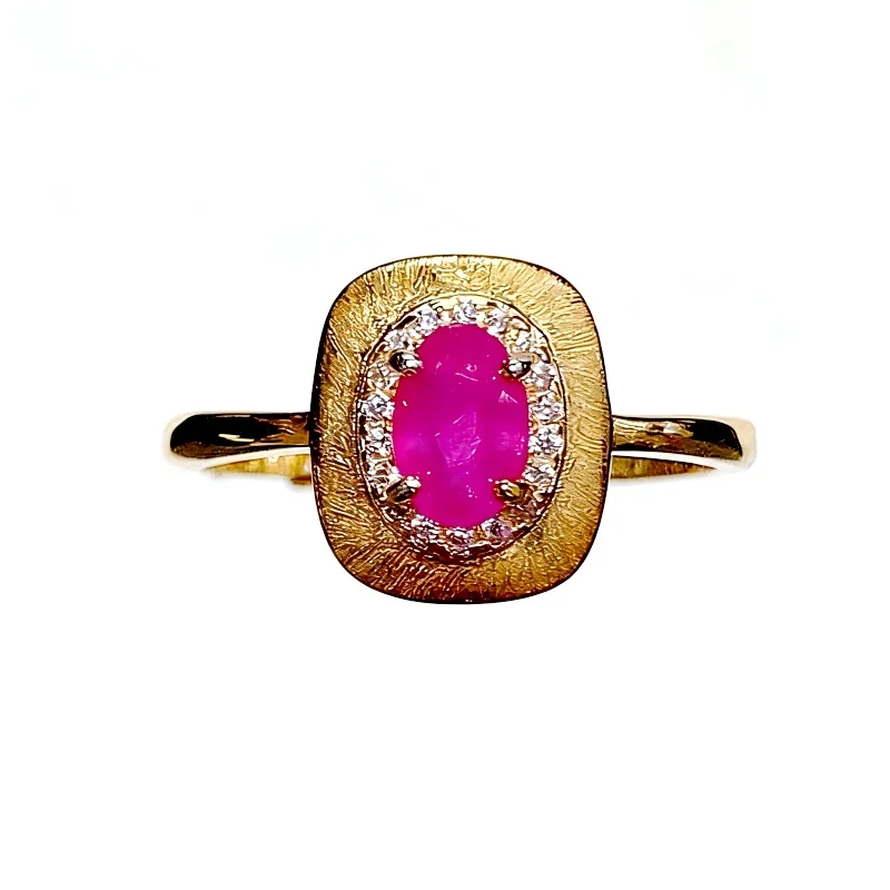 Natural Pink Ruby 4*6mm Vintage Style Ring S925 Silver Gold Plated Halo Zircon with CUG Certificate
Natural Pink Ruby 4*6mm Vintage Style Ring S925 Silver Gold Plated Halo Zircon with CUG Certificate