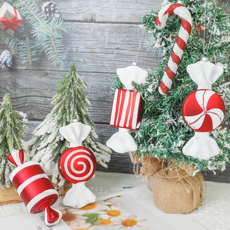 Christmas Lollipop Candy Pendants Red White Candy Lollipop Cane Hanging Xmas Tree Ornament For Home New Year Navidad Gift
Christmas Lollipop Candy Pendants Red White Candy Lollipop Cane Hanging Xmas Tree Ornament For Home New Year Navidad Gift