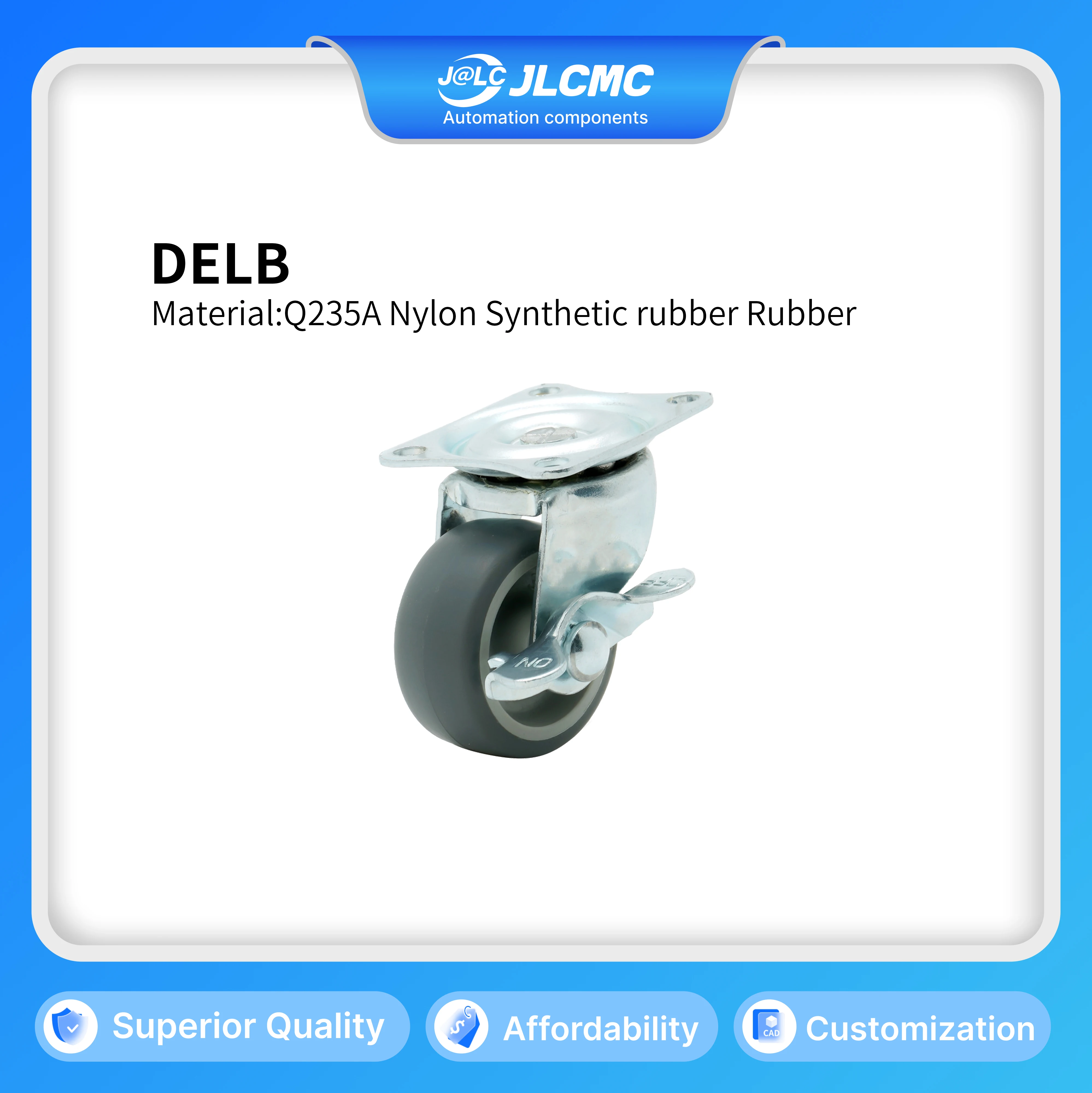 1pcs JLCMC 10-65kg Light Duty Swivel Caster with Flat Plate, Non-Brake/Brake Option for handling Trolley/Cart
1pcs JLCMC 10-65kg Light Duty Swivel Caster with Flat Plate, Non-Brake/Brake Option for handling Trolley/Cart