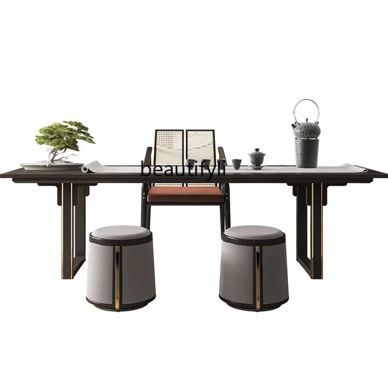 V Chinese Solid Wood Table-Chair Set Modern Minimalist Tea Table Kung Fu Tea Table Living Room Tea Making Table Customization
V Chinese Solid Wood Table-Chair Set Modern Minimalist Tea Table Kung Fu Tea Table Living Room Tea Making Table Customization