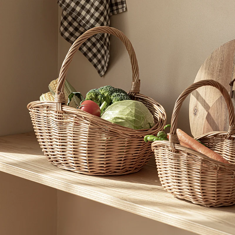 Handmade willow woven hand basket rattan fruit storage bamboo bamboo vegetable picnic small frame
Handmade willow woven hand basket rattan fruit storage bamboo bamboo vegetable picnic small frame