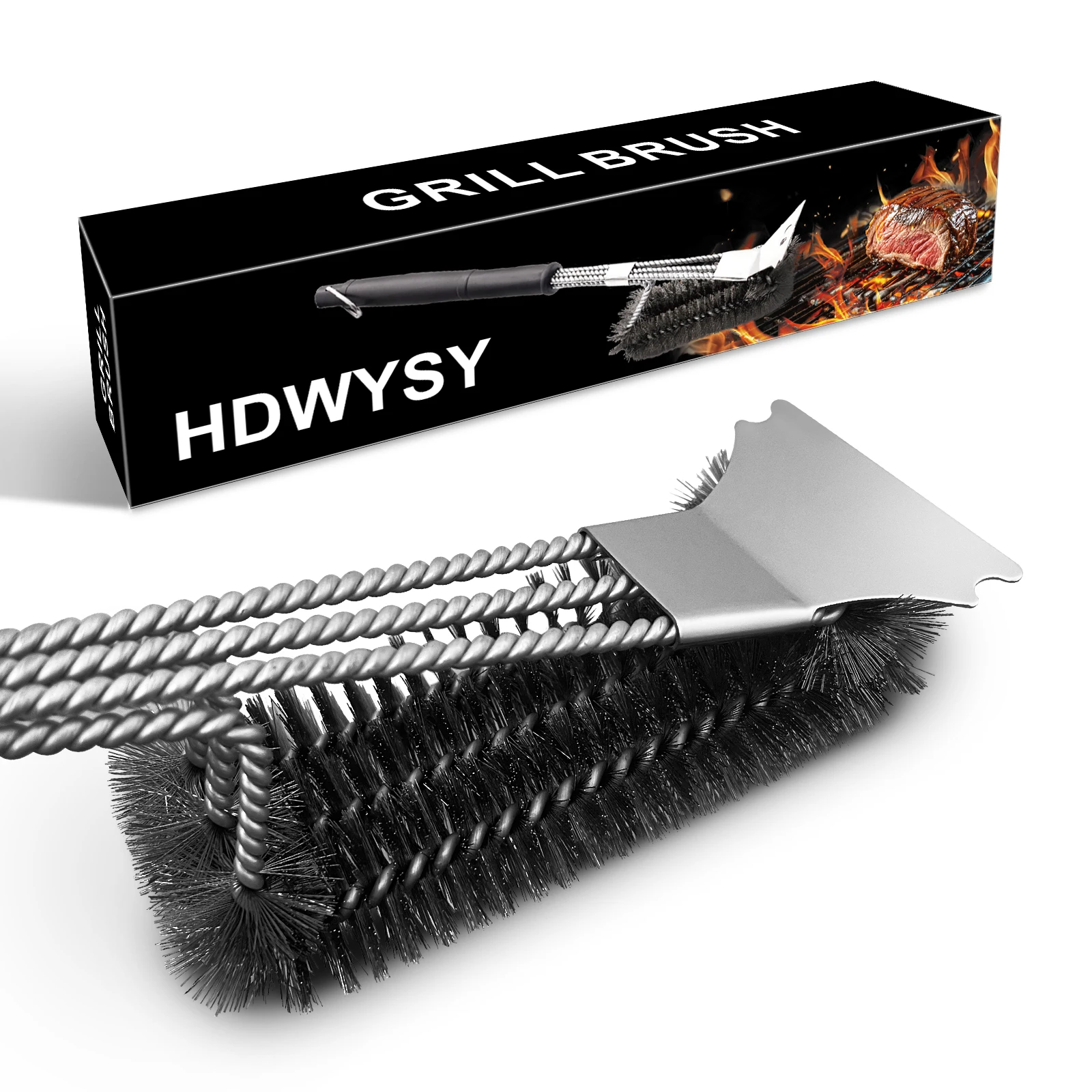 Grill Brush for Outdoor Grill, BBQ Brush for Grill Cleaning, 304 Stainless Steel Safe Grill Cleaner Brush-Ideal Gift for Men/Dad
Grill Brush for Outdoor Grill, BBQ Brush for Grill Cleaning, 304 Stainless Steel Safe Grill Cleaner Brush-Ideal Gift for Men/Dad