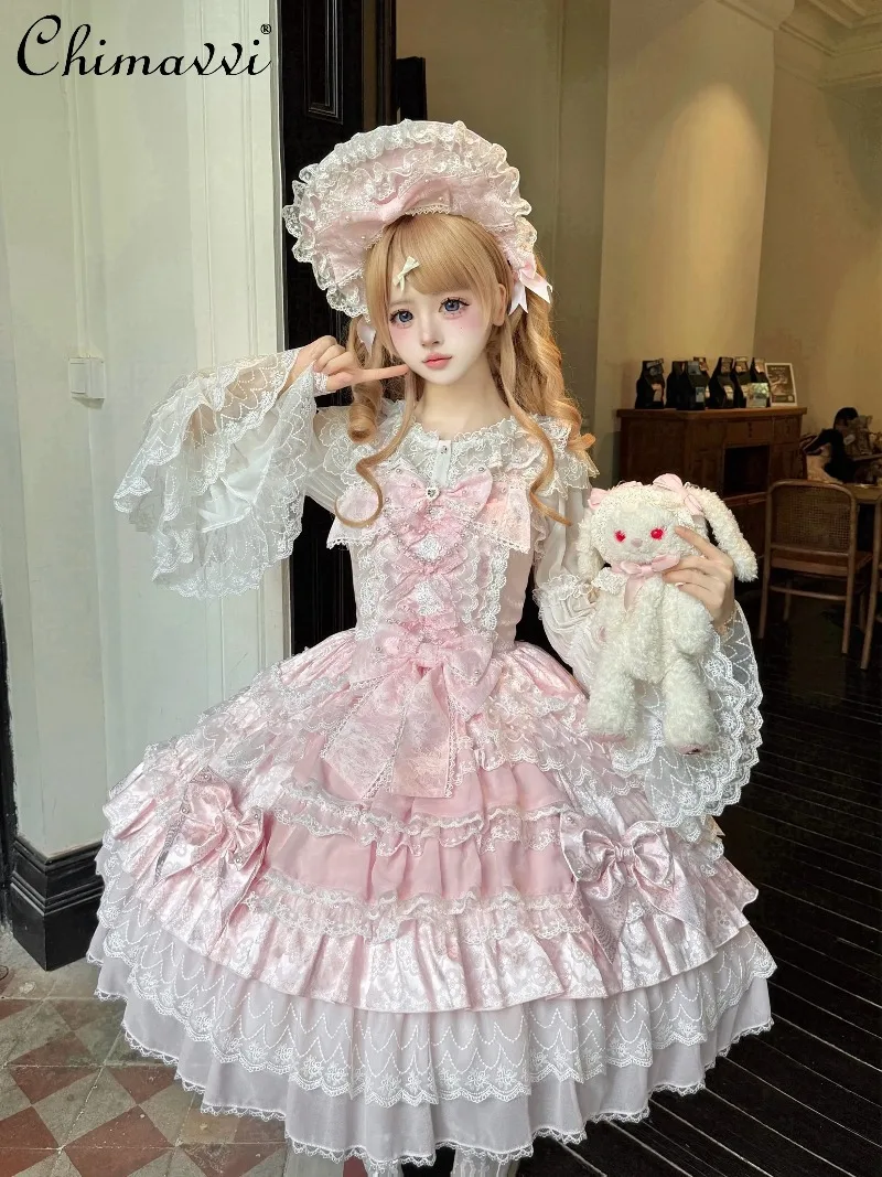Original Lolita Dress Daily Doll Feel JSK Strap Dress Girls Women Super Fairy Lace Sweet Bow Elegant Princess Party Dresses
Original Lolita Dress Daily Doll Feel JSK Strap Dress Girls Women Super Fairy Lace Sweet Bow Elegant Princess Party Dresses