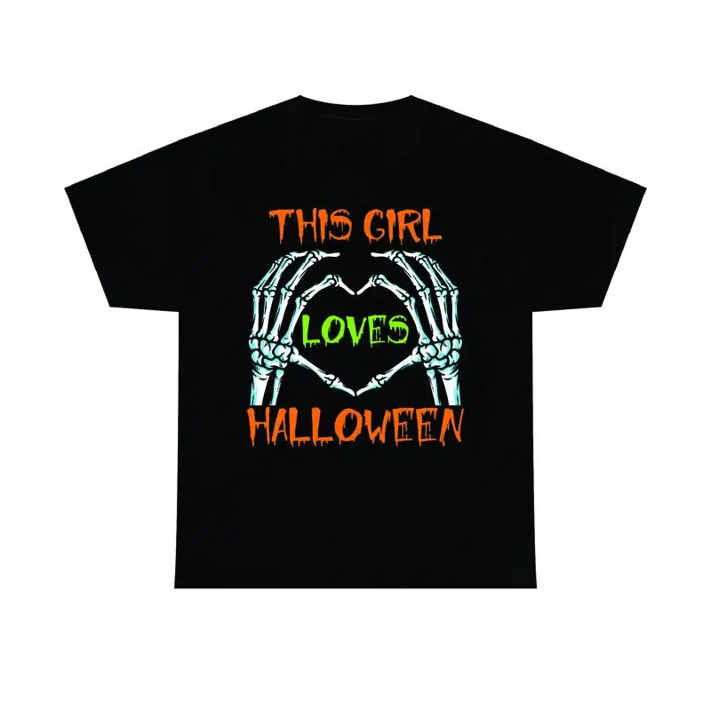 Футболка «Эта девушка люблю Хэллоуин» с черепом и сердцем для взрослых и детей
Футболка «Эта девушка люблю Хэллоуин» с черепом и сердцем для взрослых и детей