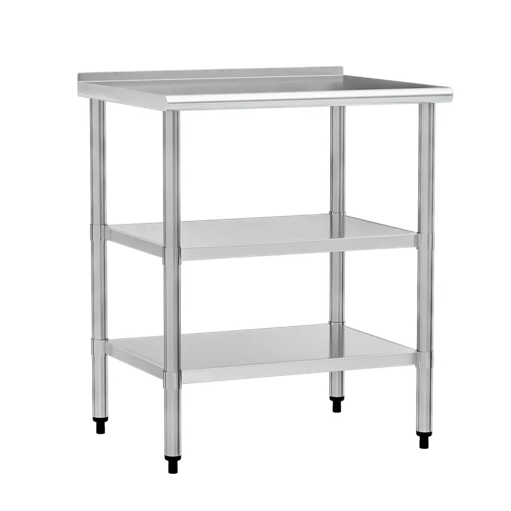 Stainless Steel Work Table 24x30 Inch with 2 Adjustable Undershelves & Backsplash, Heavy-Duty Prep Table for Commercial Kitchen,
Stainless Steel Work Table 24x30 Inch with 2 Adjustable Undershelves & Backsplash, Heavy-Duty Prep Table for Commercial Kitchen,