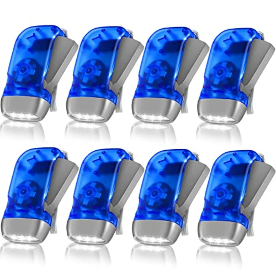 8 Pack Hand Crank Flashlight 3 LED Hand Press Emergency Flashlight No Battery Portable Wind-up Powerful Safety Tool for Camping
8 Pack Hand Crank Flashlight 3 LED Hand Press Emergency Flashlight No Battery Portable Wind-up Powerful Safety Tool for Camping