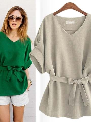 Loose Women's Shirt Summer 2025 V-neck Batwing Sleeve Green Top Slimming Waist Design Casual Commute Style Short Length
Loose Women's Shirt Summer 2025 V-neck Batwing Sleeve Green Top Slimming Waist Design Casual Commute Style Short Length