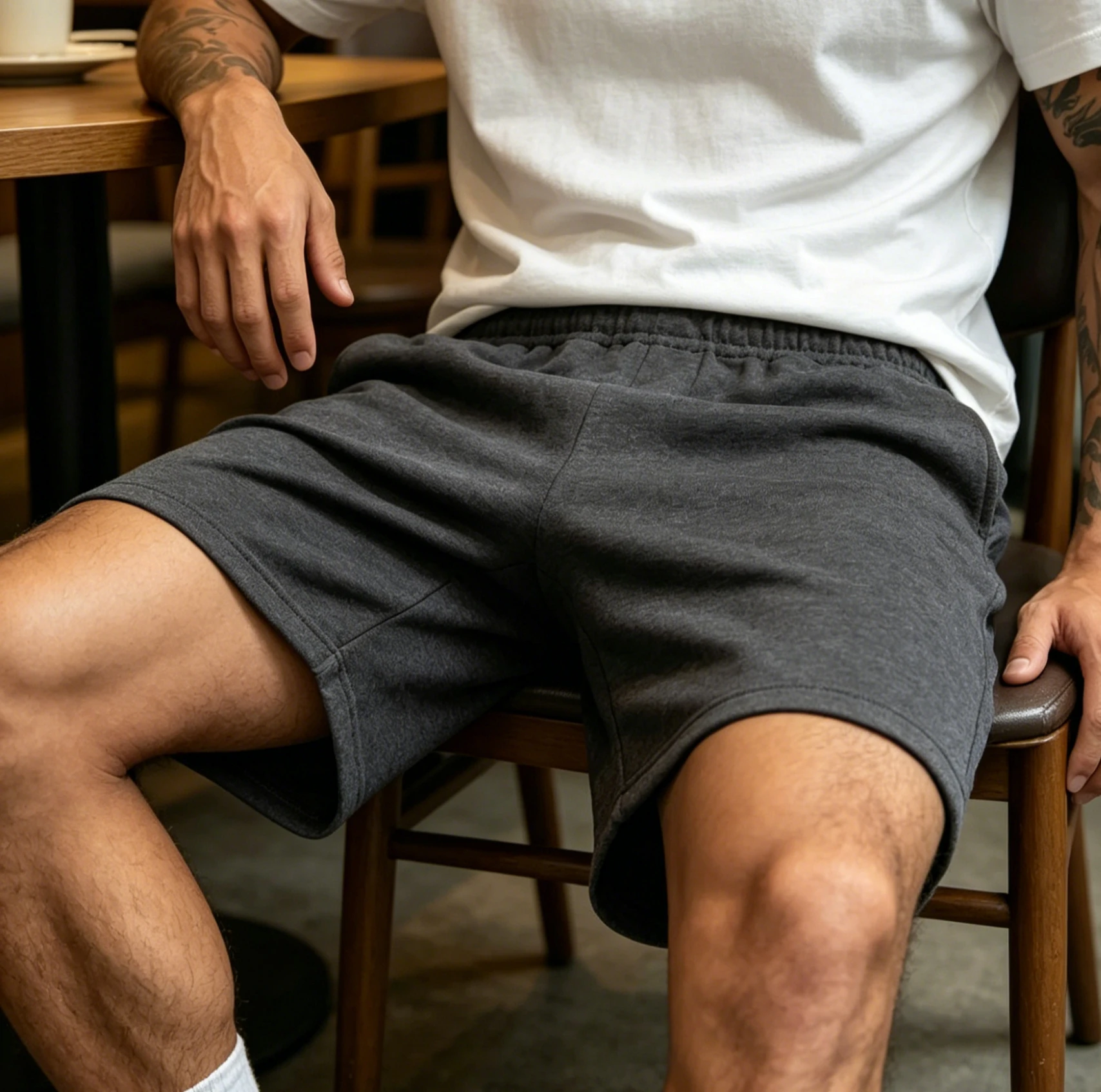 Summer Male Dark Gray No String Lounge Shorts Elastic High Waist Soft Knit Fabric Loose Pocket Daily Casual Walking Gym Shorts
Summer Male Dark Gray No String Lounge Shorts Elastic High Waist Soft Knit Fabric Loose Pocket Daily Casual Walking Gym Shorts