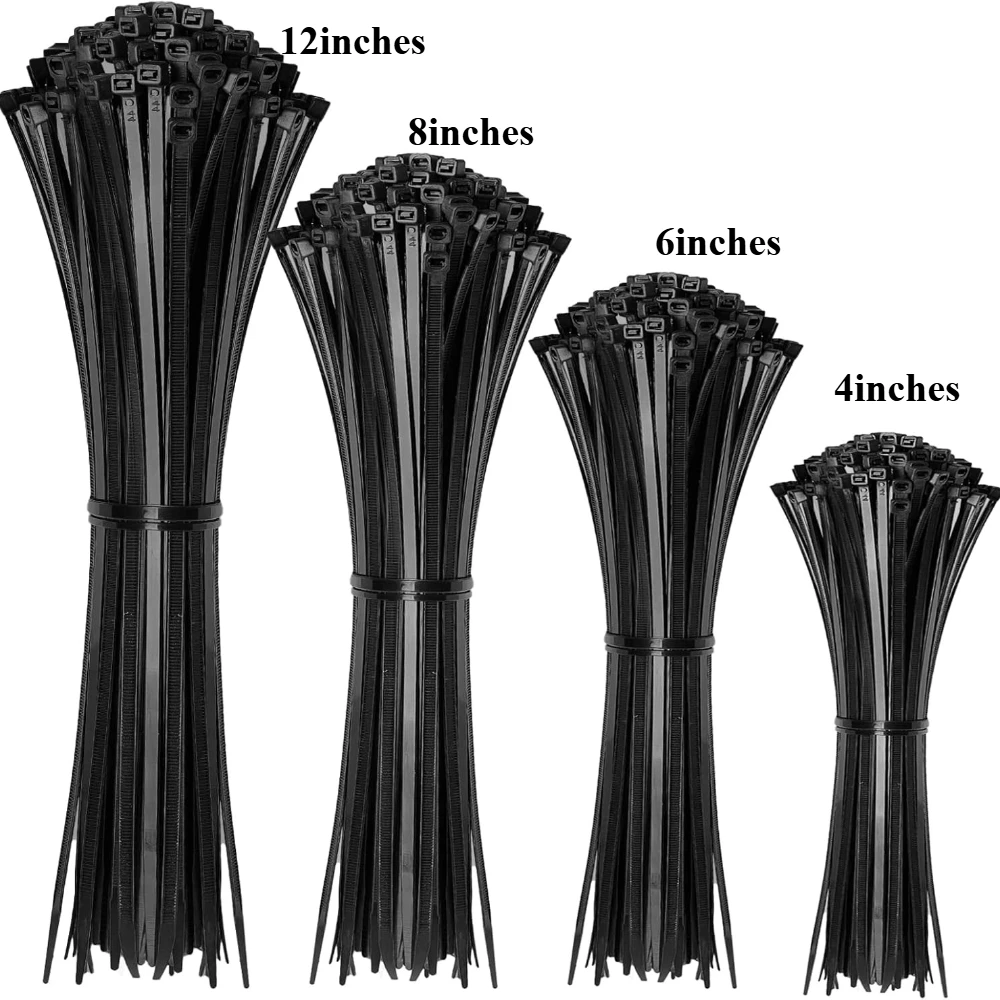 4 6 8 12inches Black White Cable Ties Resistant Wire Ties Loose Snap Nylon Cable Plastic Wire Ties for Home Office Garden
4 6 8 12inches Black White Cable Ties Resistant Wire Ties Loose Snap Nylon Cable Plastic Wire Ties for Home Office Garden