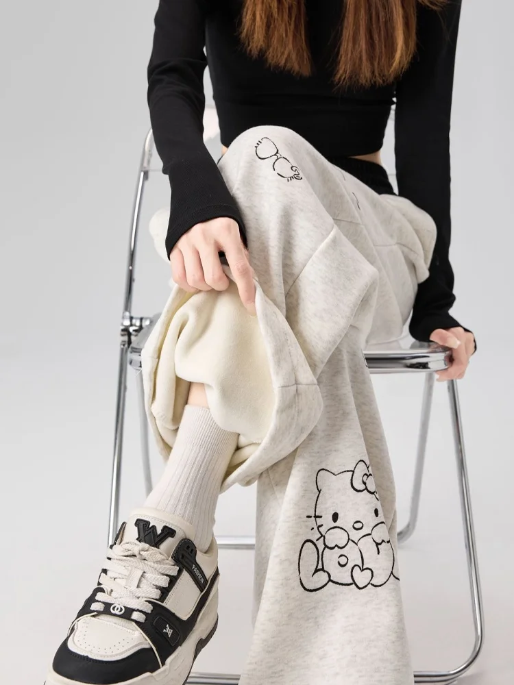 Kitty Print Fleece Lined Grey Wide Leg Casual Pants Women's Autumn Winter High Waist Elastic Waist Straight Cut Leisure T...
Kitty Print Fleece Lined Grey Wide Leg Casual Pants Women's Autumn Winter High Waist Elastic Waist Straight Cut Leisure T...