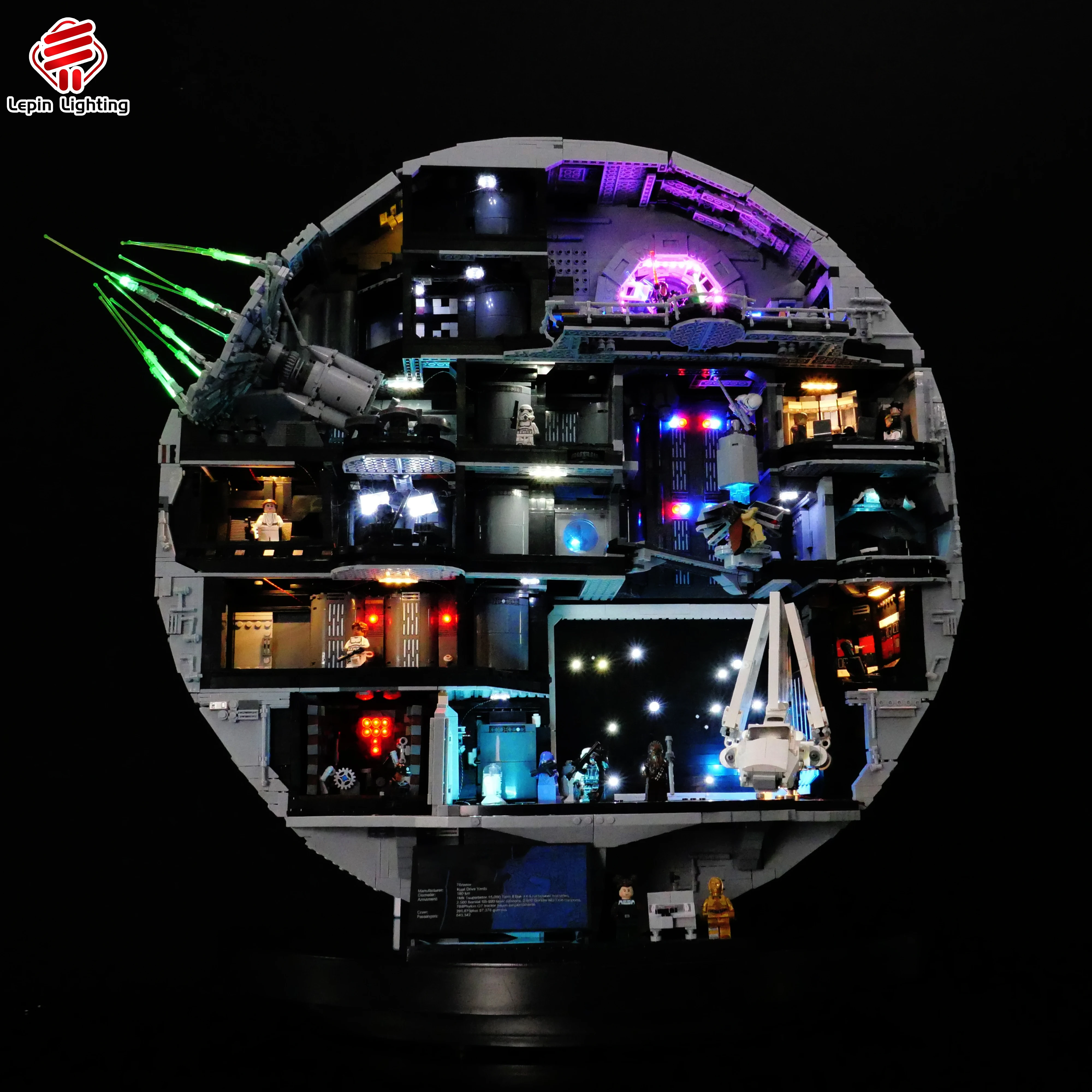 Комплект светодиодного освещения, совместимый с научно-фантастической космической станцией 75419. Модель строительных блоков. Набор декоративных светильников для дисплея (только светильники)
Комплект светодиодного освещения, совместимый с научно-фантастической космической станцией 75419. Модель строительных блоков. Набор декоративных светильников для дисплея (только светильники)