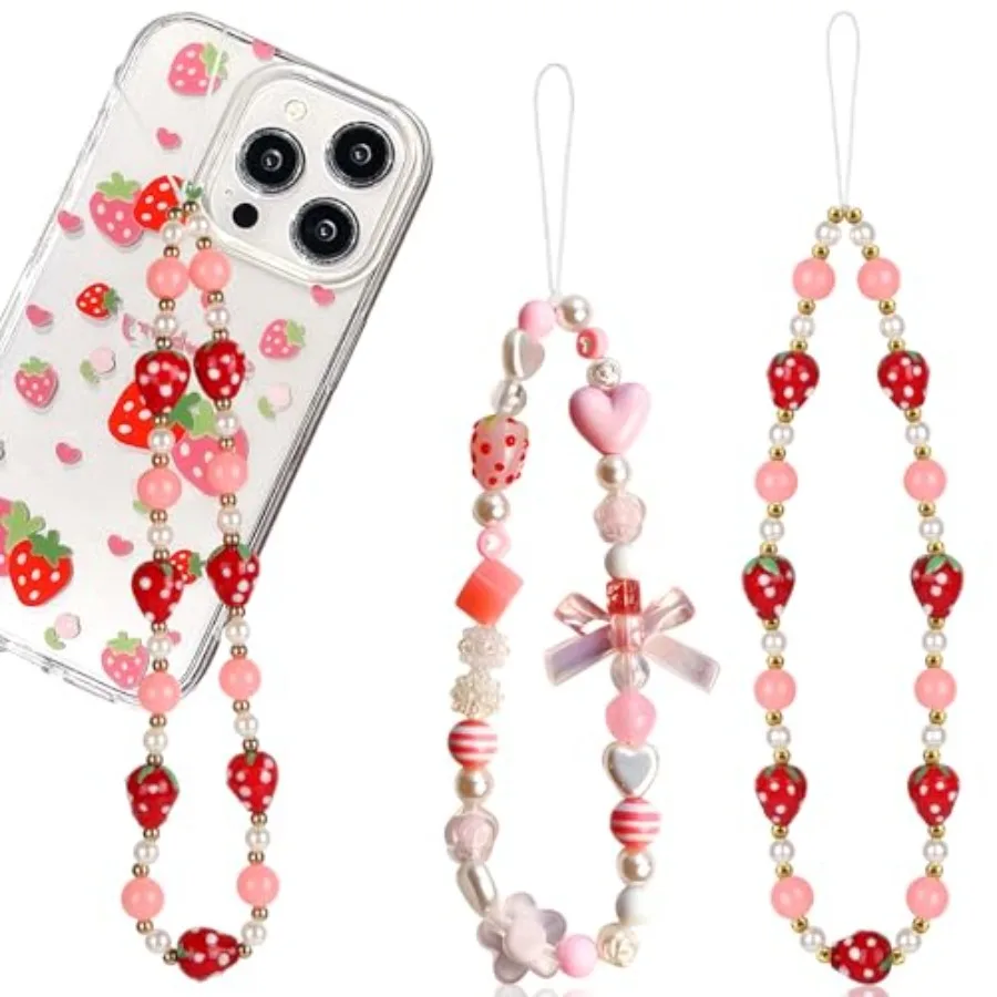 Phone Charms Strap- Strawberry Cherry Charm Strap Universal Lanyard Chain String for Phone Case
Phone Charms Strap- Strawberry Cherry Charm Strap Universal Lanyard Chain String for Phone Case