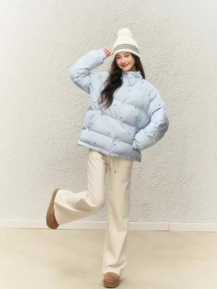 Parkas Women Plus Velvet Warm Winter All-match Ins Tops Korean Striped Preppy Style Girlish Blue Trendy Bow Daily Stand Collar
Parkas Women Plus Velvet Warm Winter All-match Ins Tops Korean Striped Preppy Style Girlish Blue Trendy Bow Daily Stand Collar