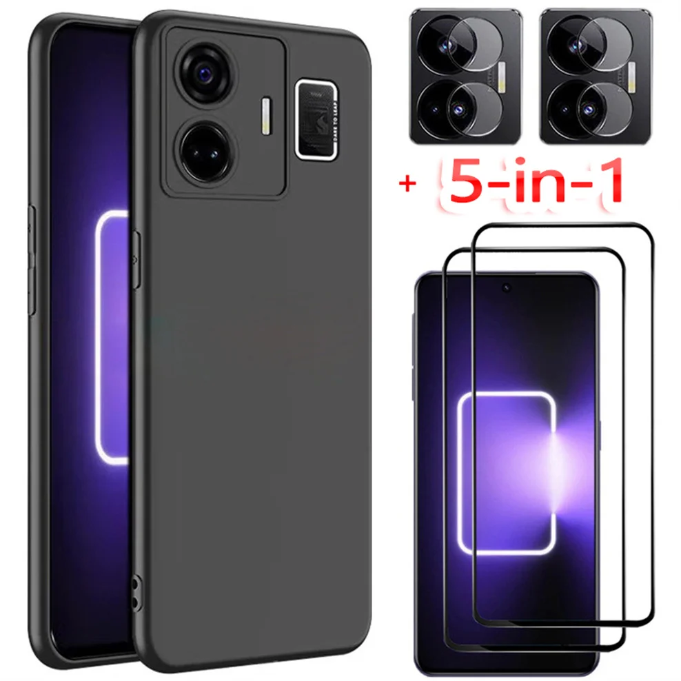 Realme GT3 Neo3 3T Neo5 SE Case, Black Case+Tempered Glass for Realme GT 3 Soft TPU Phone Cases Realmi GT Neo 5 Cover Realme GT3
Realme GT3 Neo3 3T Neo5 SE Case, Black Case+Tempered Glass for Realme GT 3 Soft TPU Phone Cases Realmi GT Neo 5 Cover Realme GT3